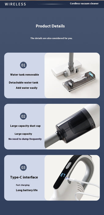 Wet And Dry Handheld Wireless Vacuum Cleaner